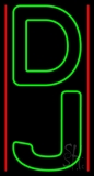 Green Dj Block 1 LED Neon Sign
