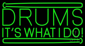 Green Drums LED Neon Sign