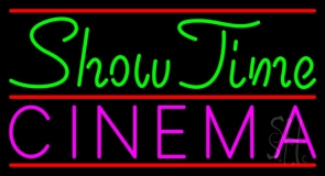 Green Showtime Pink Cinema LED Neon Sign