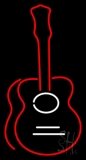 Guitar In Red LED Neon Sign