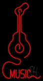 Guitar Music 1 LED Neon Sign