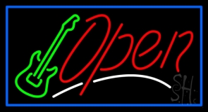 Guitar Open Block 1 LED Neon Sign