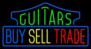 Guitars Buy Sell Trade 1 LED Neon Sign