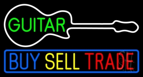 Guitars Buy Sell Trade 2 LED Neon Sign