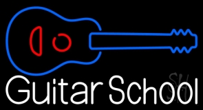 Guitar School 2 LED Neon Sign