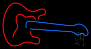 Guitar With Logo LED Neon Sign