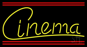 Yellow Cinema Cursive LED Neon Sign