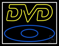 Yellow Dvd LED Neon Sign