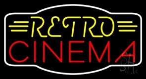 Yellow Retro Red Cinema LED Neon Sign
