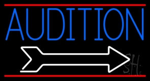 Blue Audition LED Neon Sign