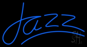 Blue Jazz With Blue Line LED Neon Sign