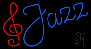 Blue Jazz With Note 1 LED Neon Sign