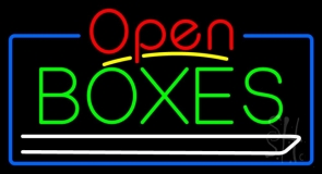 Boxes Double Stroke 4 LED Neon Sign