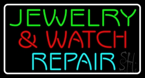 Green Jewelry And Watch Repair Block LED Neon Sign