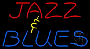 Red Jazz And Blue Blues Block LED Neon Sign