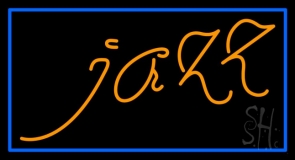 Jazz In Orange LED Neon Sign