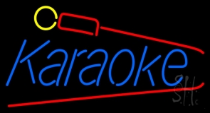 Karaoke And Microphone LED Neon Sign