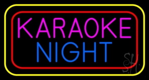 Karaoke Night Colorful LED Neon Sign