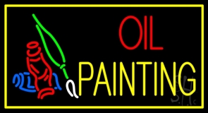 Oil Painting With Logo With Border LED Neon Sign