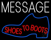 Custom Red Shoes To Boots LED Neon Sign