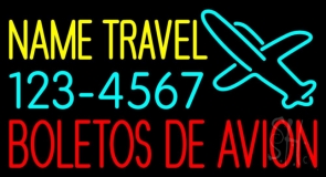 Custom Travel Boletos De Avion LED Neon Sign