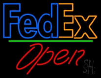 Fedex Logo With Open 2 LED Neon Sign