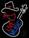 Red Live Blue Music Block LED Neon Sign