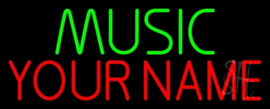 Custom Green Music LED Neon Sign