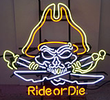 Ride Or Die Pirate Logo LED Neon Sign