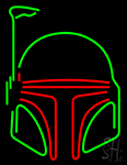 Boba Fett Helmet Star Wars LED Neon Sign