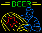 Beer Man Ply Drum LED Neon Sign