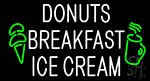 Donuts Breakfast Ice Cream LED Neon Sign