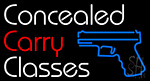 Concealed Carry Classes LED Neon Sign