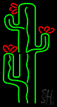 Green Cacatus With Flower LED Neon Sign