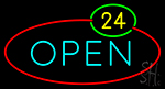 Open 24 LED Neon Sign