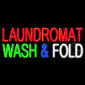 Laundromat Wash And Fold Neon Sign