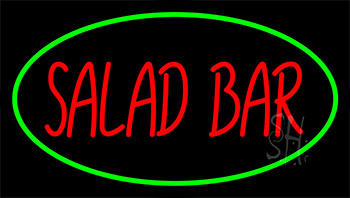 Salad Bar Green LED Neon Sign