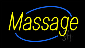 Yellow Massage LED Neon Sign