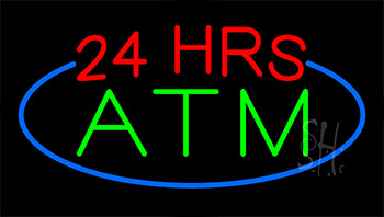 24 Hrs Atm LED Neon Sign