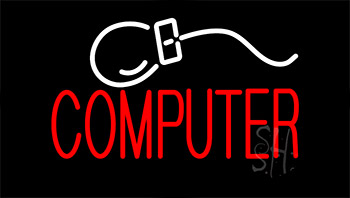 Red Computer LED Neon Sign