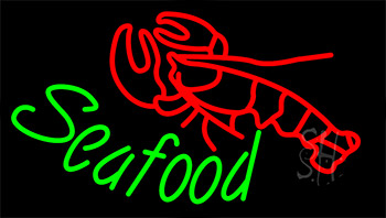 Green Seafood LED Neon Sign