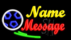 Custom Soccer Ball 1 LED Neon Sign
