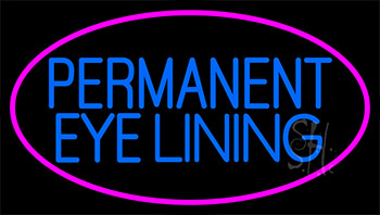Blue Permanent Eye Lining LED Neon Sign