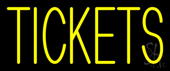 Yellow Tickets LED Neon Sign