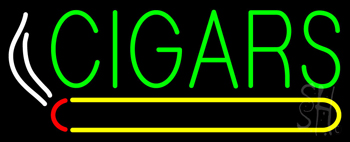 Green Cigars Logo LED Neon Sign