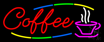 Red Coffee LED Neon Sign