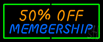 50 Off Membership LED Neon Sign