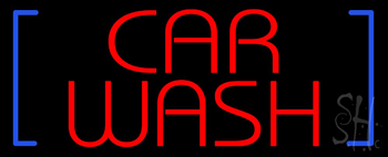Red Car Wash LED Neon Sign