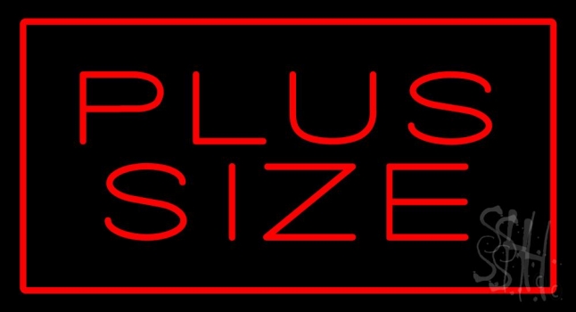 Red Plus Size Red Border LED Neon Sign