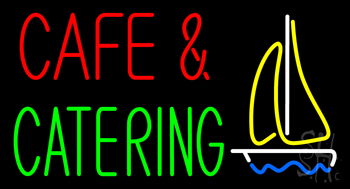 Cafe And Catering Logo LED Neon Sign